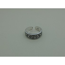 Sterling Silver Toe Ring - Moon and Stars 
